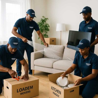 packing like a pro Loadem movers team packing items in well marked boxes packing tips before moving house
